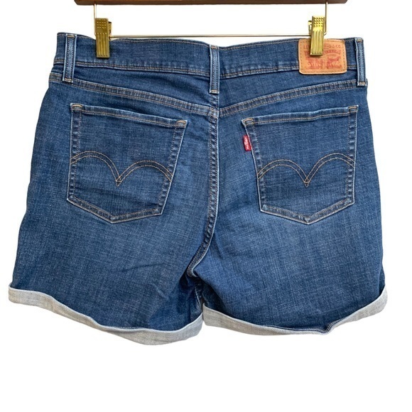 Levi Women Jean Shorts Blue Size 29 - Picture 3 of 11